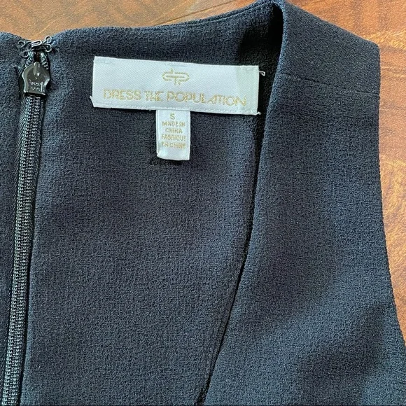 Dress The Population | NWT Ariel Racerback Faux Wrap Crepe Gown - Picture 7 of 10